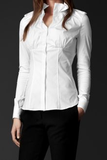 Burberry Prorsum High Collar Fitted Shirt - Lyst