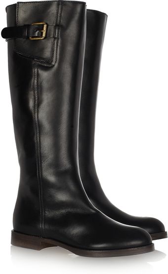 Chloé Leather Knee Boots - Lyst