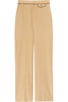Chloé Silk Crepe De Chine Wide-Leg Pants - Lyst
