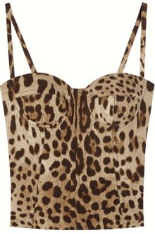 Dolce & Gabbana Stretch Silk Charmeuse Bustier Top - Lyst