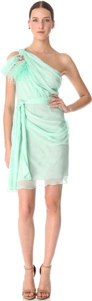Matthew Williamson One Shoulder Silk Dress - Lyst
