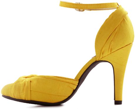 canary yellow high heels
