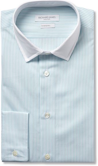 Richard James Bengal Stripe Cotton Shirt - Lyst