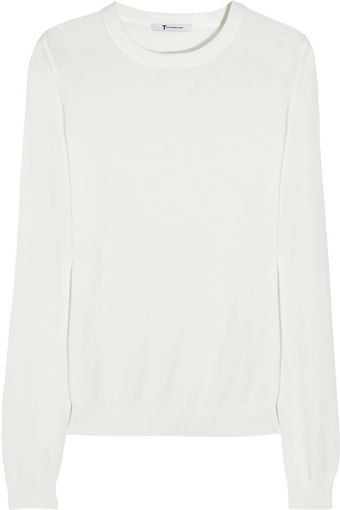 T By Alexander Wang Cotton-mesh Top - Lyst