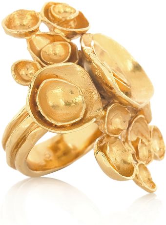 Yves Saint Laurent Arty Goldplated Flower Ring - Lyst