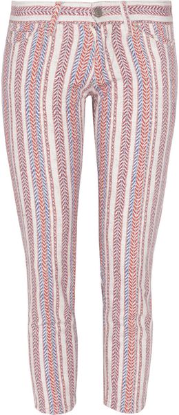 Etoile Isabel Marant Cooper Printed Stretchcotton Skinny Jeans - Lyst