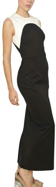 Stella McCartney Two Tone Compact Cotton Jersey Dress - Lyst