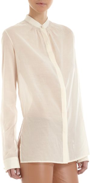 The Row Lorraine Shirt in Beige (vanilla) - Lyst