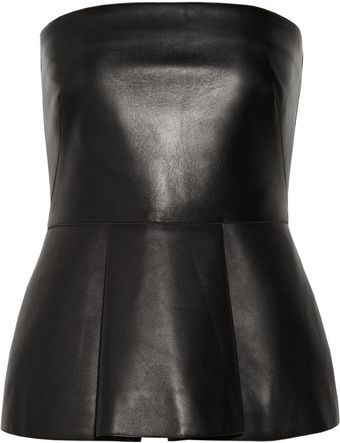 Valentino Leather Bustier - Lyst