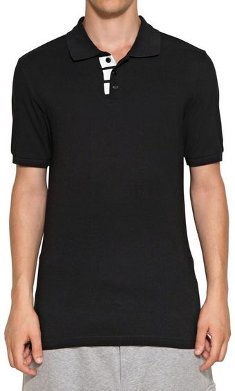 Y-3 Cotton Piquet Polo - Lyst