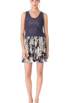 Cacharel Lace Silk Dress - Lyst