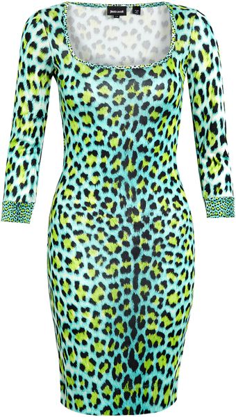 Just Cavalli Leopard Print Jersey Dress - Lyst