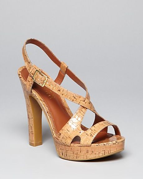 ... By Ralph Lauren Platform Sandals Filara High Heel in Brown (natural