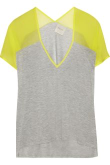 Mason by Michelle Mason Jersey and Silk T-Shirt - Lyst