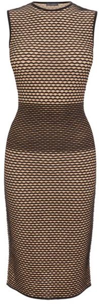 Alexander McQueen Wave Stripe Jacquard Knit Pencil Dress - Lyst
