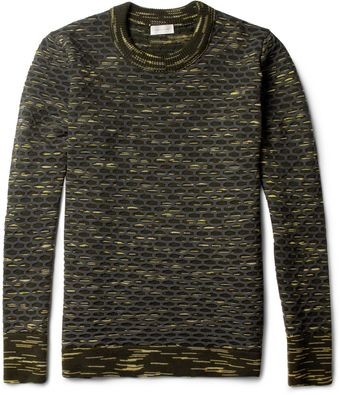 Balenciaga Textured Woolblend Sweater - Lyst