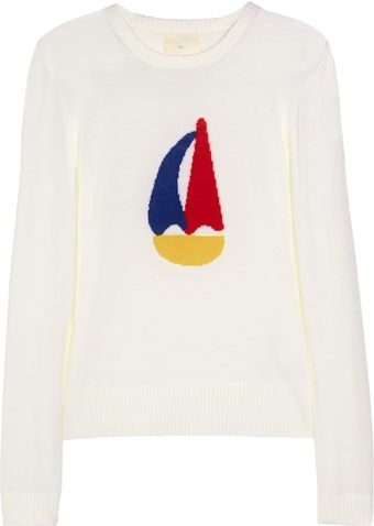 Band Of Outsiders Boat intarsia Wool Sweater - Lyst