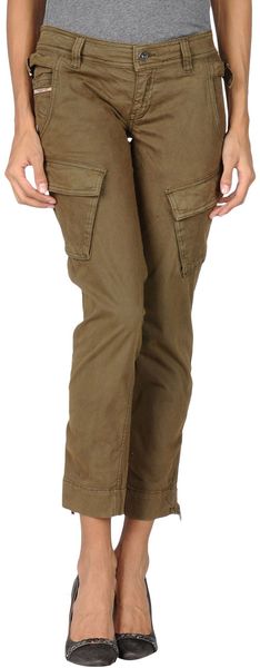 Diesel Cropped Cargo Pants - Lyst