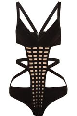 Hervé Léger Bandage Cutout Swimsuit