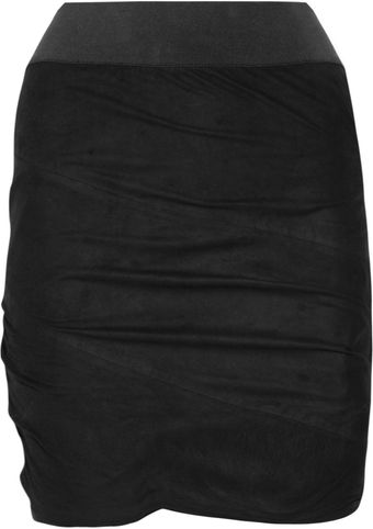 Muubaa Catania Draped Leather Skirt - Lyst