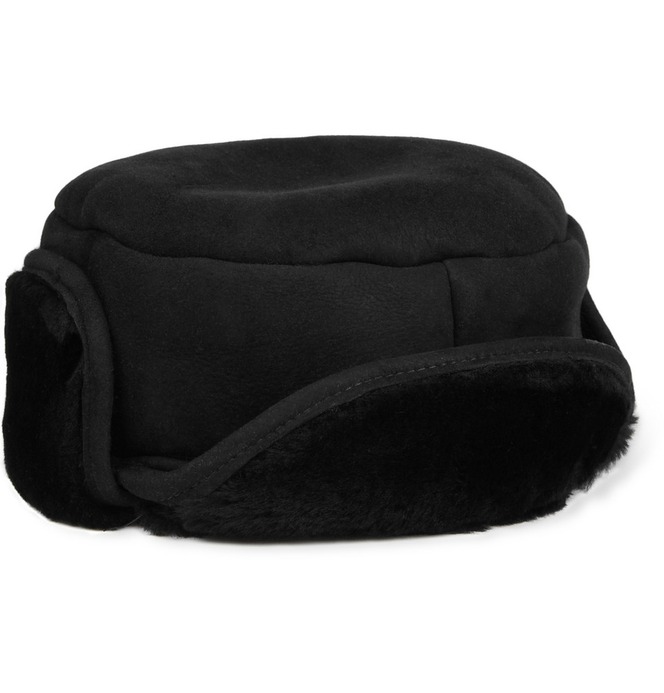 Paul Smith Sheepskin Trapper Hat in Black for Men Lyst