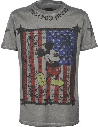Philipp Plein Mickey Mouse Printed Tshirt - Lyst