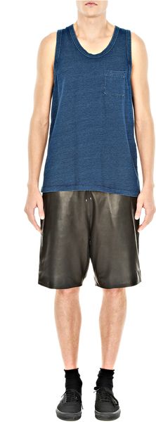 Alexander Wang Indigo Classic Tank with Pocket - Lyst