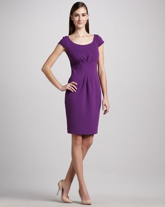 Elie Tahari Gia Pleatedwaist Dress - Lyst