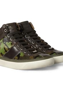 Jimmy Choo Belgravia Camouflageprint Ponyskin High Top Sneakers - Lyst