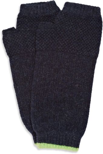 Paul Smith Moss stitch Wool Fingerless Gloves - Lyst