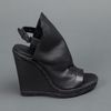Balenciaga Sling Back Wedge Sandal in Black - Lyst