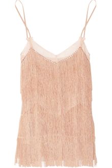 Jenny Packham Swarovski Crystalembellished Fringed Silk Chemise - Lyst