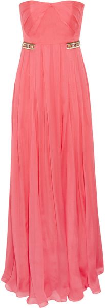 Matthew Williamson Embellished Silk Chiffon Gown - Lyst