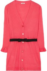 Miu Miu Belted Wool Cardigan