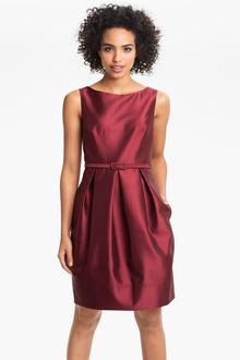 Eliza J Belted Faille Tulip Dress - Lyst