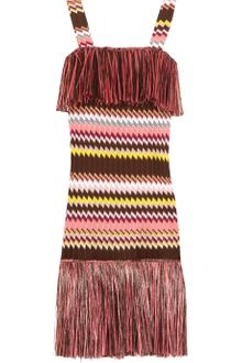 Missoni Menphis Faux Strawtrimmed Crochetknit Dress - Lyst