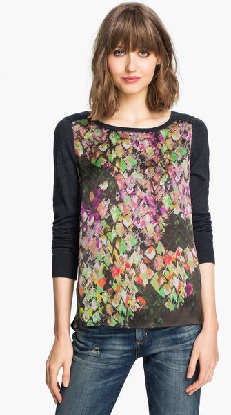 Trouvé Mixed Media Tunic - Lyst