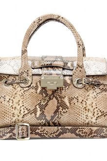 Jimmy Choo Rosalie Snake Embossed Leather Shoulder Bag - Lyst