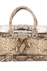 Jimmy Choo Rosalie Snake Embossed Leather Shoulder Bag