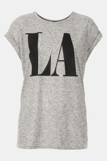 Topshop La Roll Sleeve Graphic Tee - Lyst