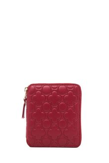 Comme Des Garçons Clover Embossed Zip Fold Wallet in Red - Lyst