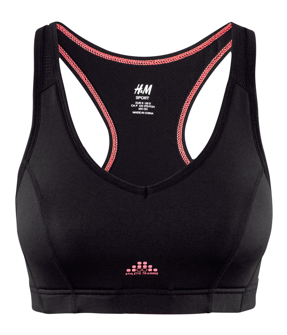 H&m Sports Bra in Black Lyst