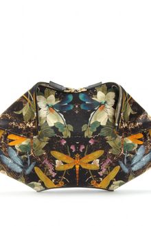 Alexander McQueen De Manta Dragonfly Print Clutch - Lyst