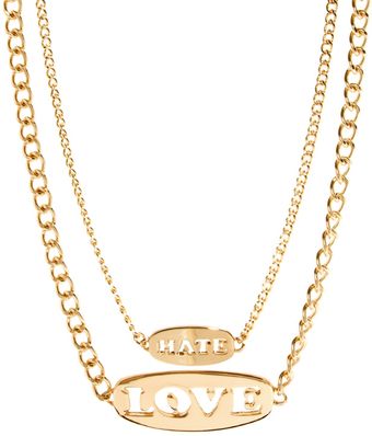Love Asos Hate Double Id Necklaces - Lyst