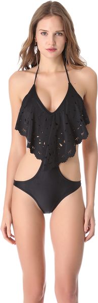Pilyq Glam Black Cutout One Piece - Lyst