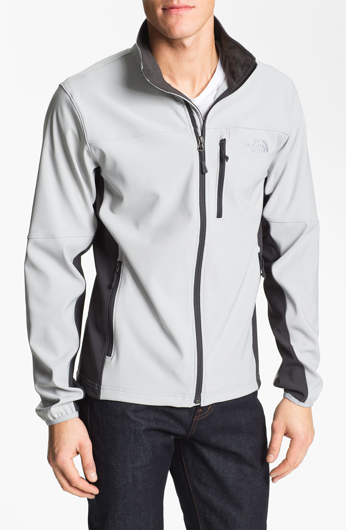 The North Face Apex Pneumatic Jacket in Gray for Men (high rise grey) | Lyst