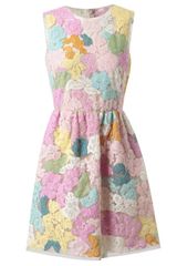 Valentino Lace and Mesh Floral Dress