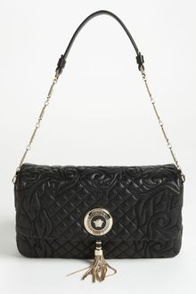 Versace Vanitas Small Embroidered Leather Shoulder Bag - Lyst
