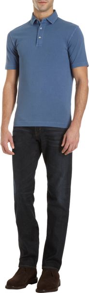 Barneys New York Short Sleeve Polo - Lyst