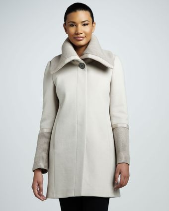 Elie Tahari Roxi Wool Coat - Lyst